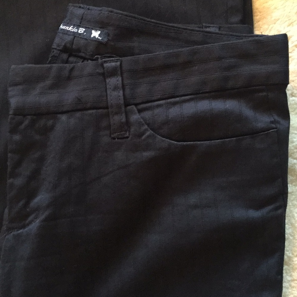 So Cute! Frankie B Black Pinstripe Pants Size 4